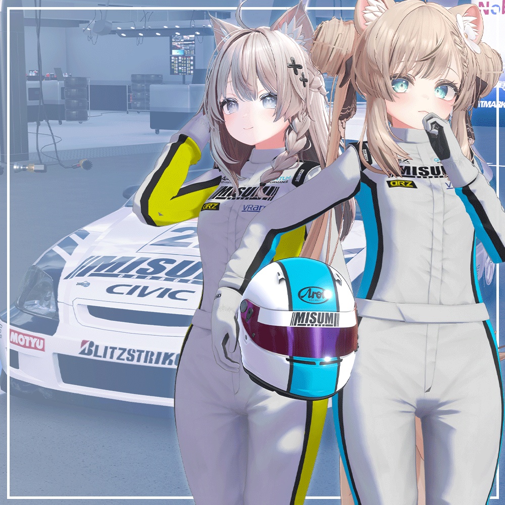 【VRChat想定】レーシングスーツ【6アバター対応】