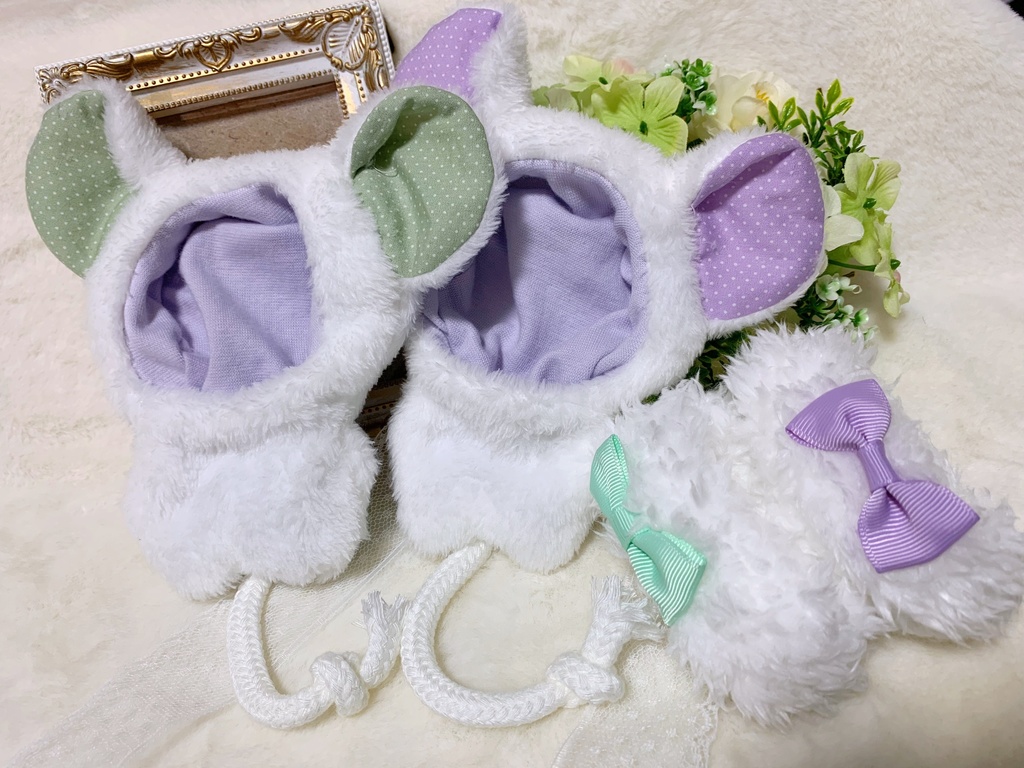 ねずみ科のぬい服/ドット柄