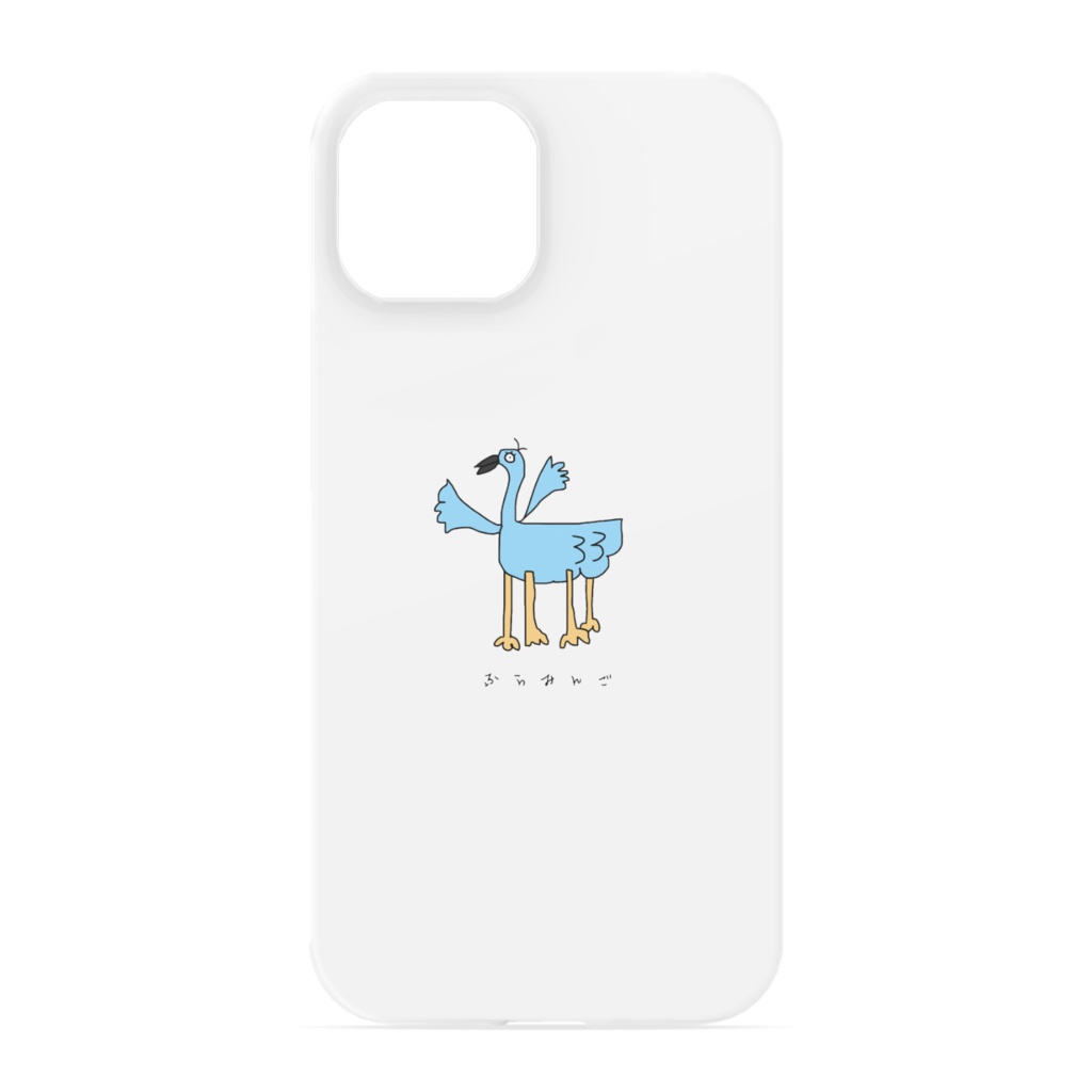 フラミンゴなスマホケース 青