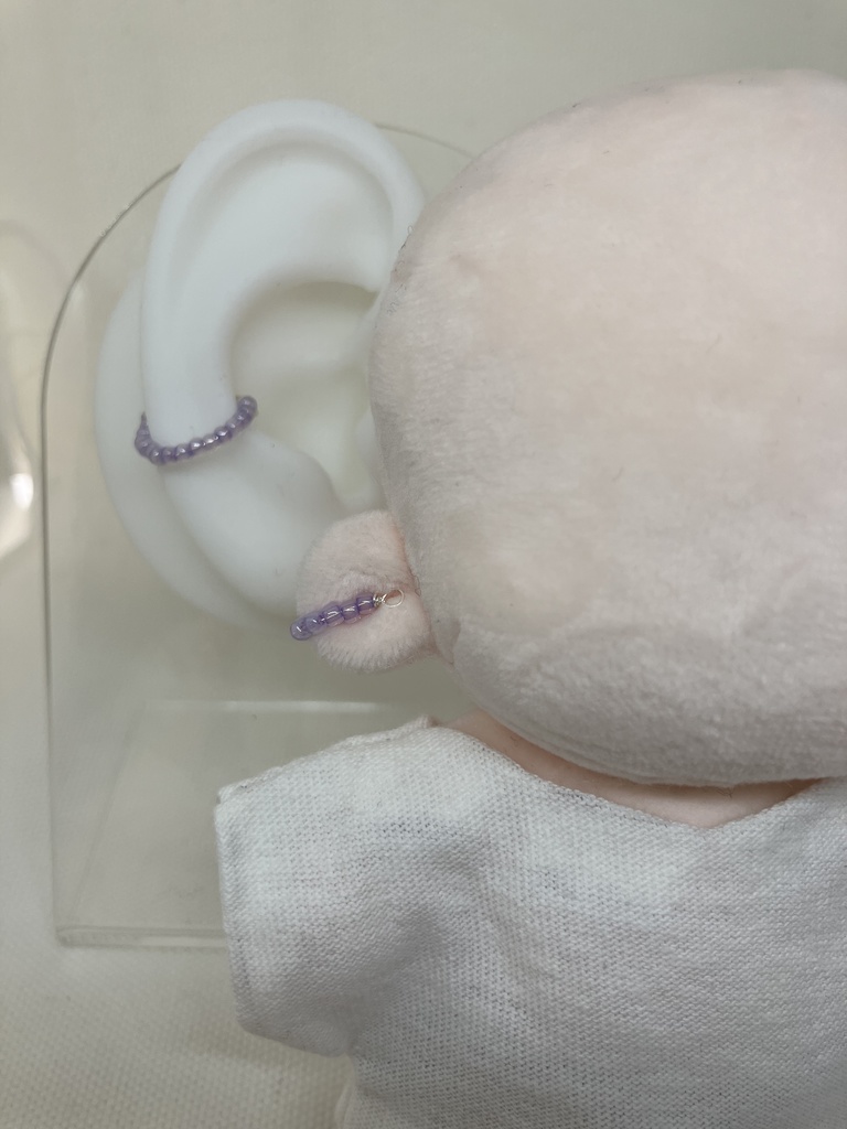 ぬいとおそろいイヤカフ | 推し活 ぬい活 推し色 推し活アクセサリー ぬい用アクセサリー