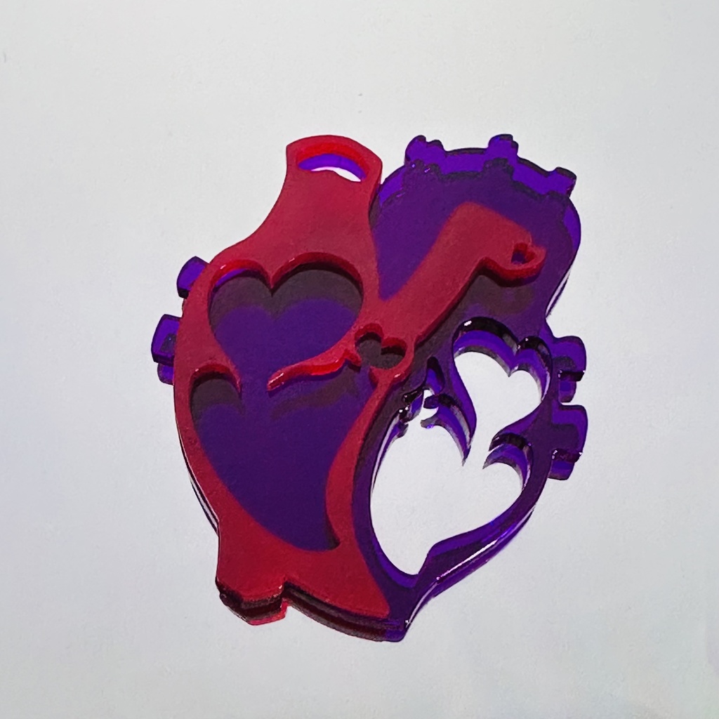 heart アクリルバッヂ🫀💕