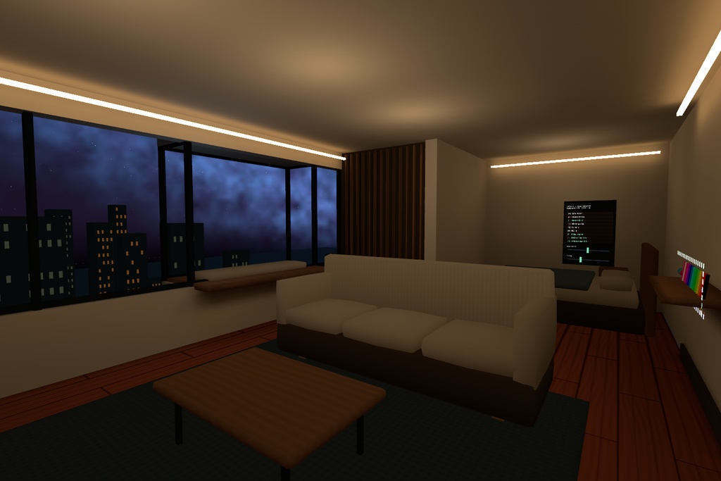 夜凪の出窓 / Night Window Lounge — VRChat改変用ベースワールド