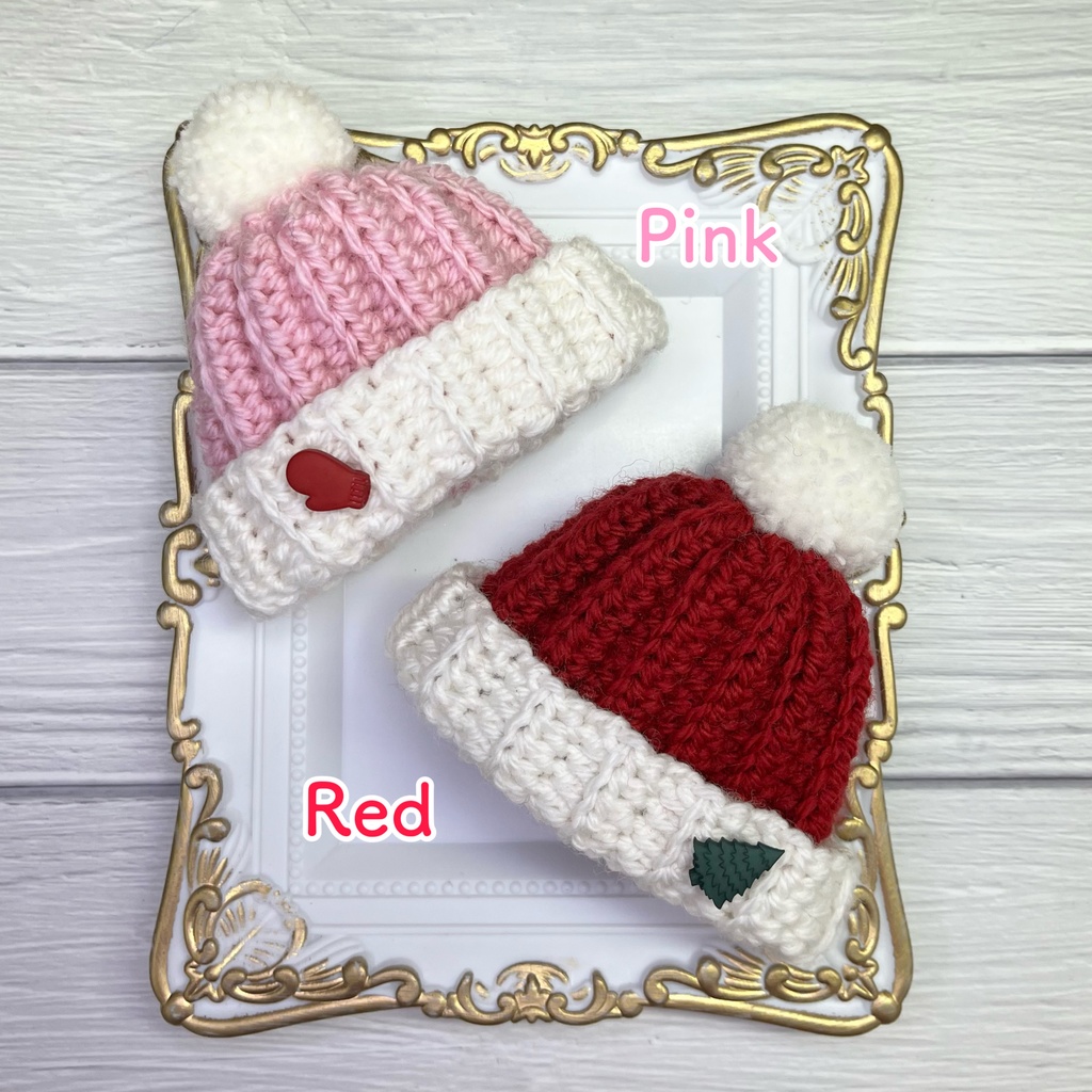 サンタ風ニット帽