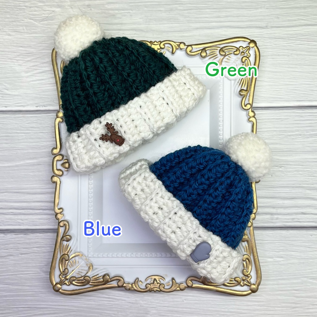 サンタ風ニット帽