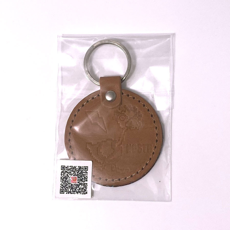 NOSTR レザー キーホルダー 牛革 和柄