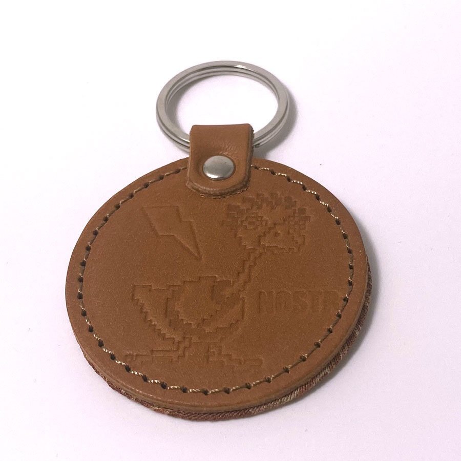 NOSTR レザー キーホルダー 牛革 和柄