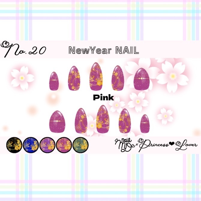 #020【対応アバター多数】 NewYear NAIL【VRC想定】