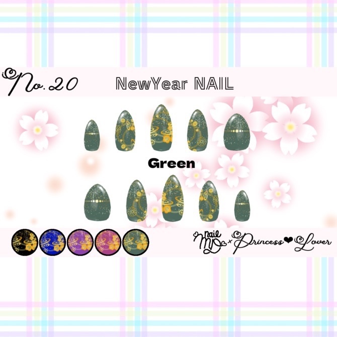#020【対応アバター多数】 NewYear NAIL【VRC想定】