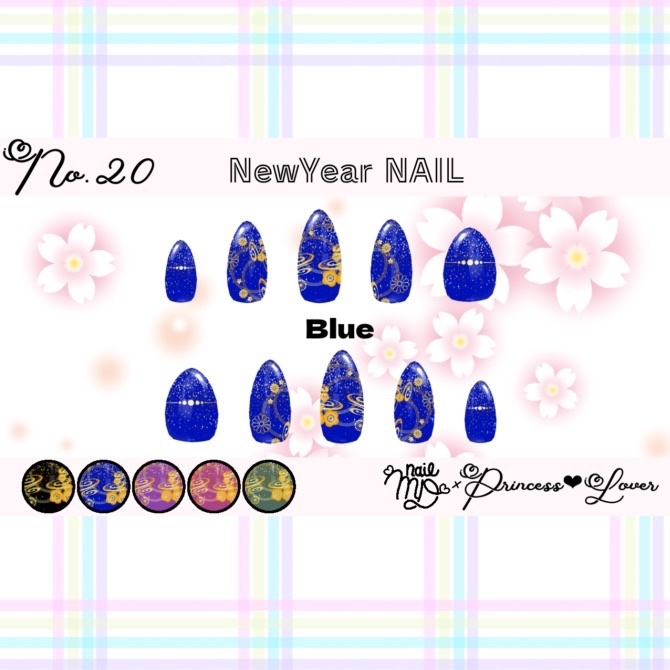 #020【対応アバター多数】 NewYear NAIL【VRC想定】