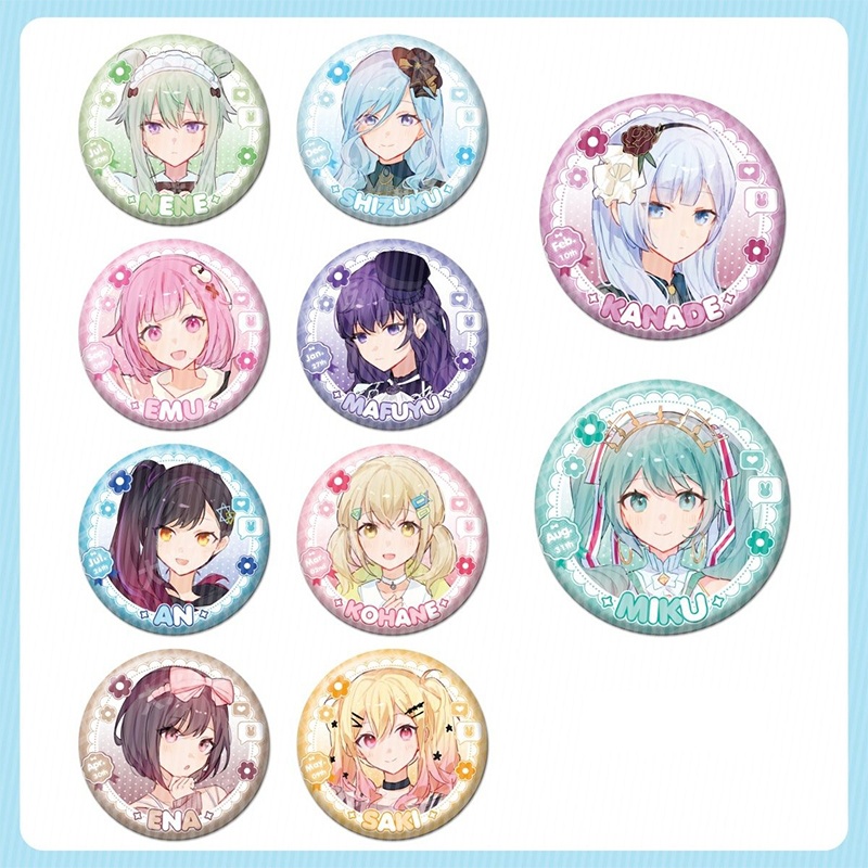 プロジェクトセカイ プロセカ 草薙寧々 鳳えむ 白石杏 東雲絵名 朝比奈まふゆ 宵崎奏 日野森雫 天馬咲希 小豆沢こはね miku 初音ミク アクリルスタンド 缶バッジ