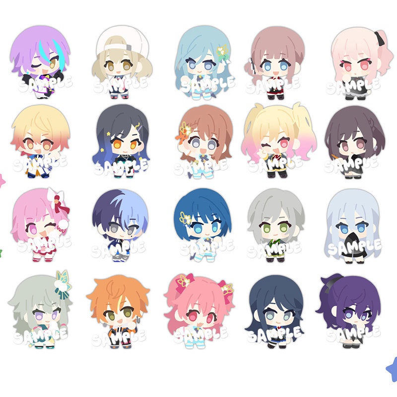 プロジェクトセカイ プロセカ 花里みのり 朝比奈まふゆ 東雲絵名 東雲彰人 暁山瑞希 宵崎奏 小豆沢こはね 白石杏 星乃一歌 神代類 天馬司 鳳えむ 草薙寧々 天馬咲希 望月穗波 日野森志歩 日野森雫 桃井愛莉 桐谷遥 青柳冬弥 アクリルスタンド 缶バッジ