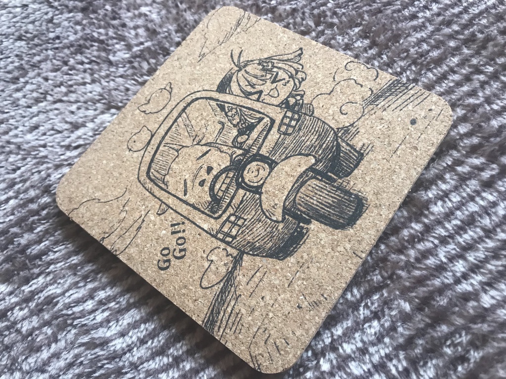 リキシャーよしお（コルクコースター）