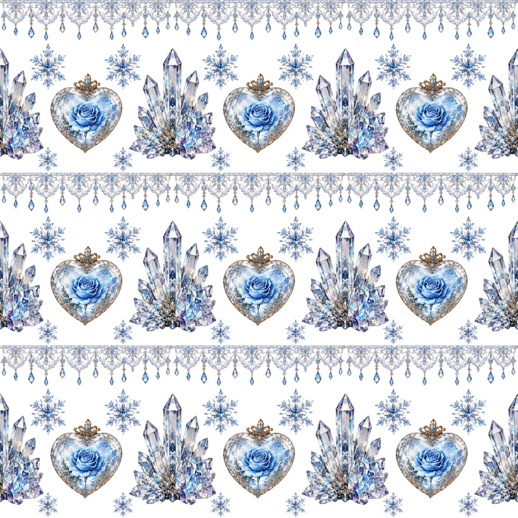 Crystal Winter Fantasy Digital Paper 10 Sheets|クリスタル・ガラス・冬のデジタルペーパー