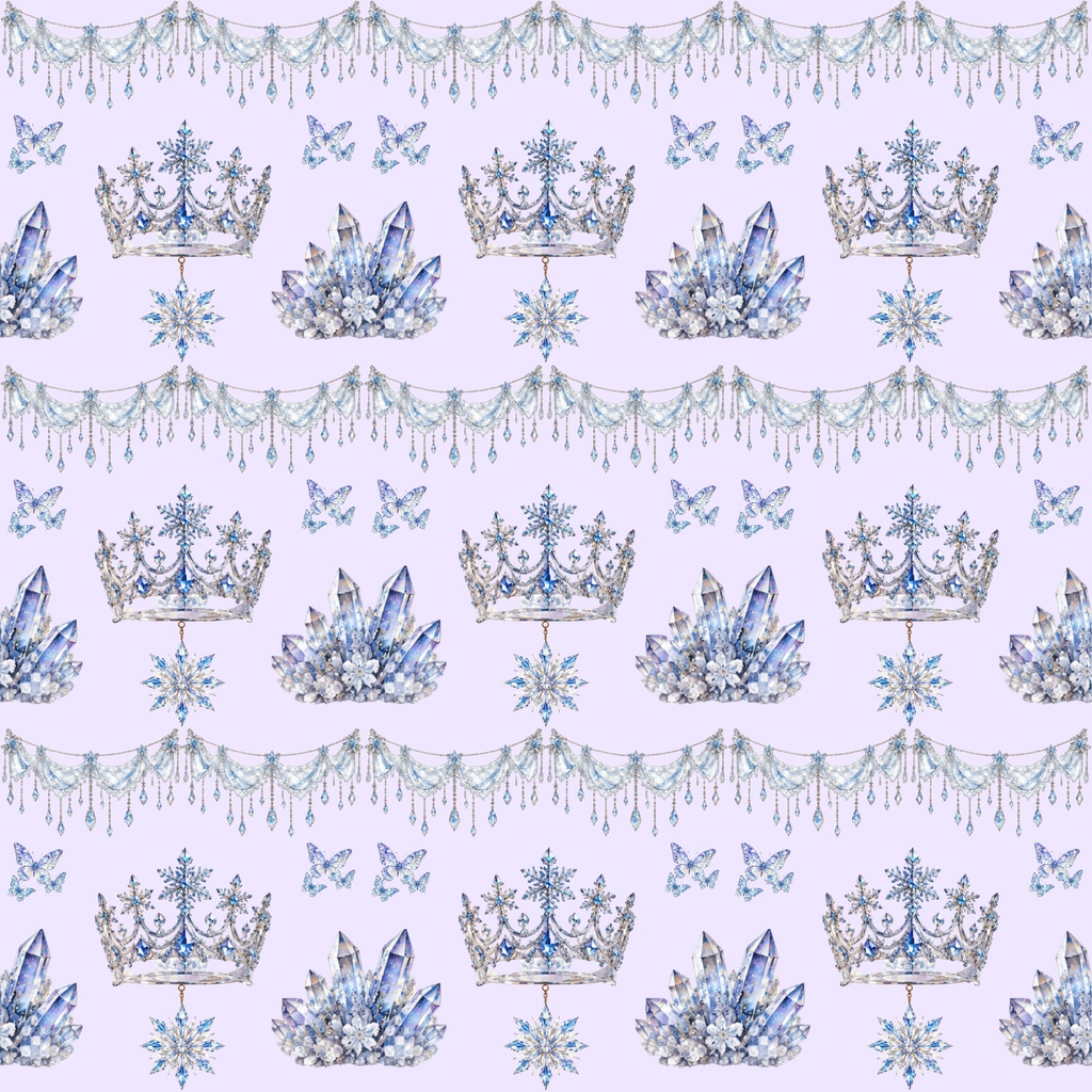 Crystal Winter Fantasy Digital Paper 10 Sheets|クリスタル・ガラス・冬のデジタルペーパー