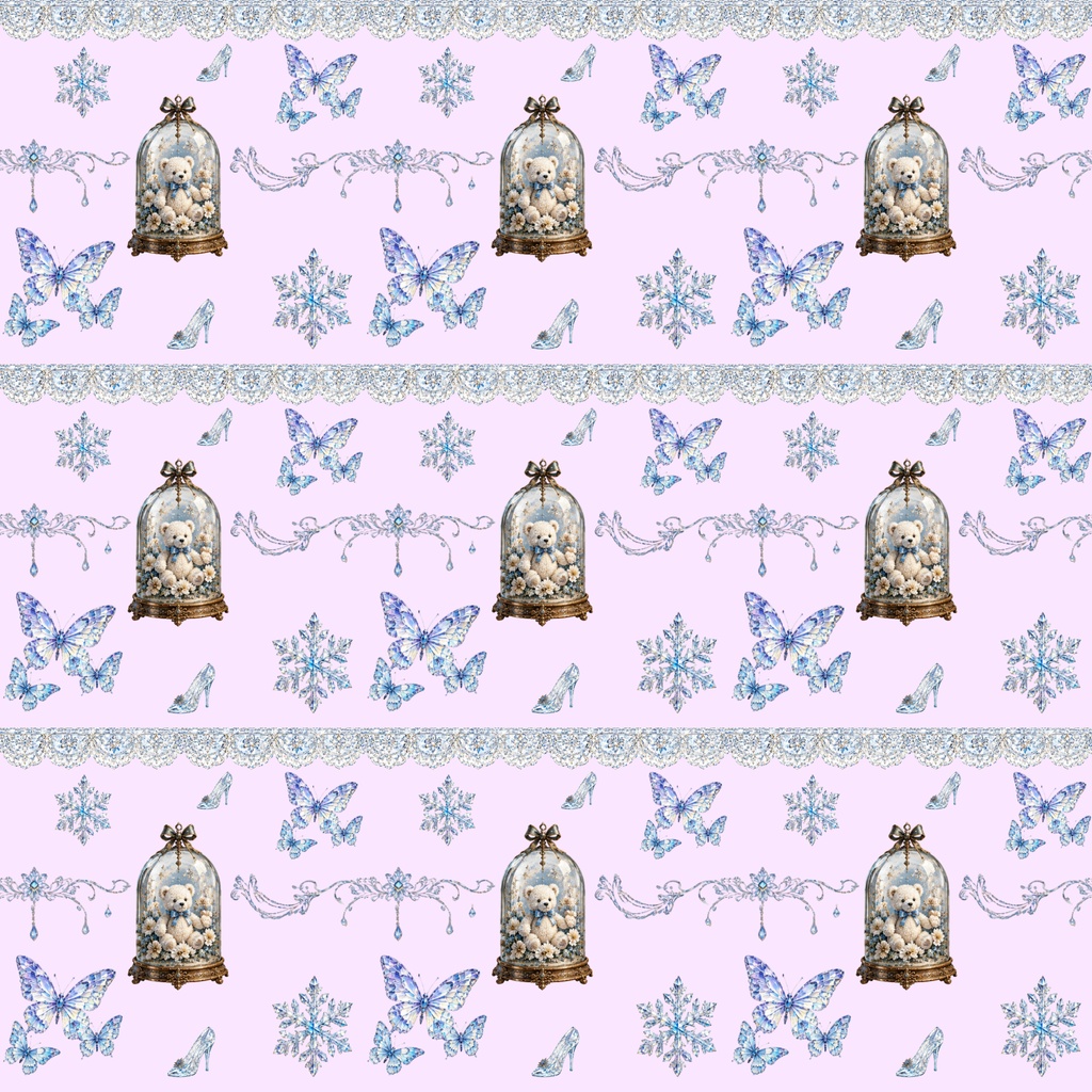 Crystal Winter Fantasy Digital Paper 10 Sheets|クリスタル・ガラス・冬のデジタルペーパー