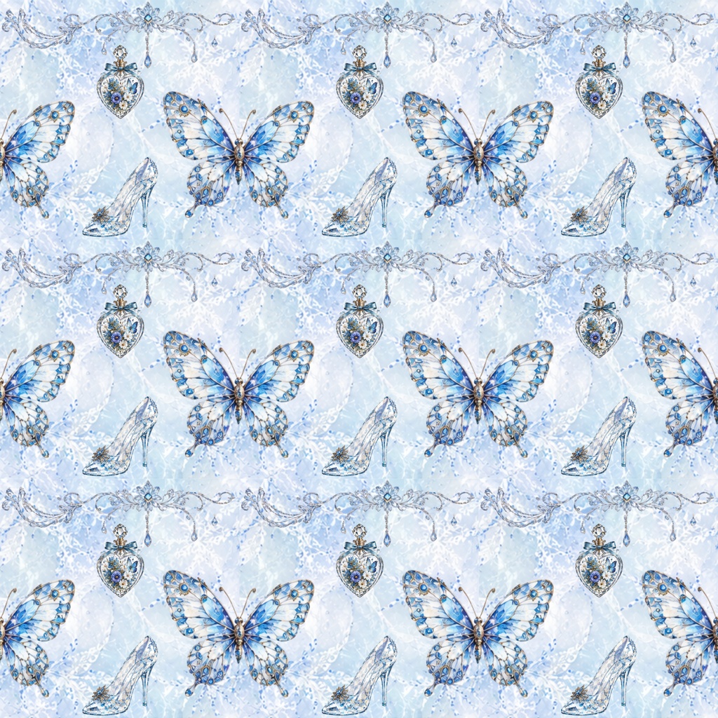 Crystal Winter Fantasy Digital Paper 10 Sheets|クリスタル・ガラス・冬のデジタルペーパー