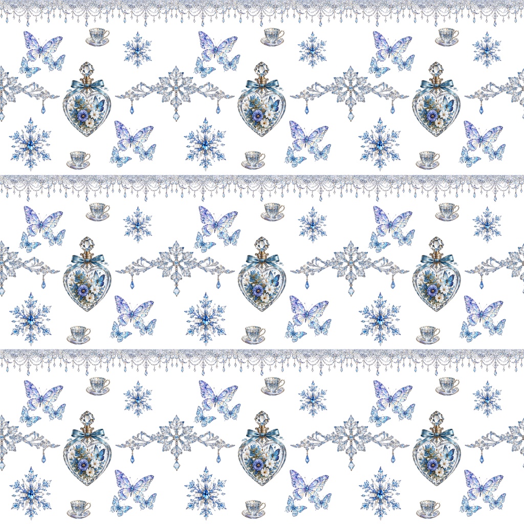 Crystal Winter Fantasy Digital Paper 10 Sheets|クリスタル・ガラス・冬のデジタルペーパー