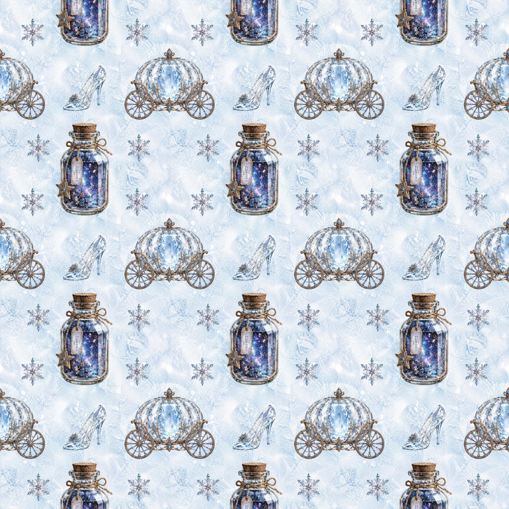 Crystal Winter Fantasy Digital Paper 10 Sheets|クリスタル・ガラス・冬のデジタルペーパー