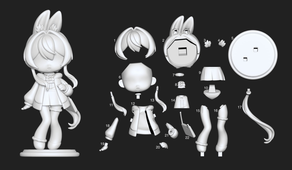 アークナイツ アーミヤ&W レジンキット