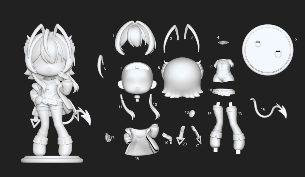 アークナイツ アーミヤ&W レジンキット