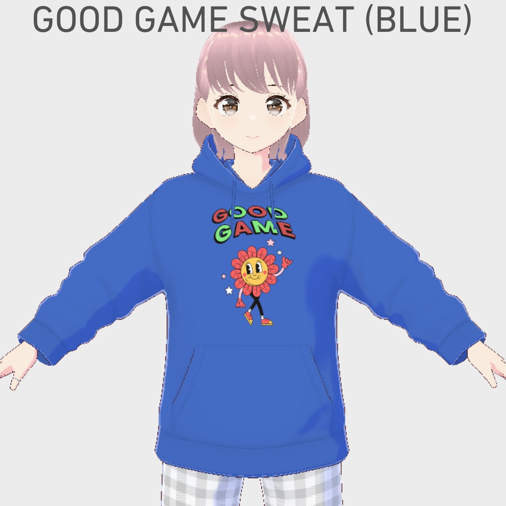 【Vroid衣装トップス】GOOD GAME / NICE TRY SWEAT<無料free>
