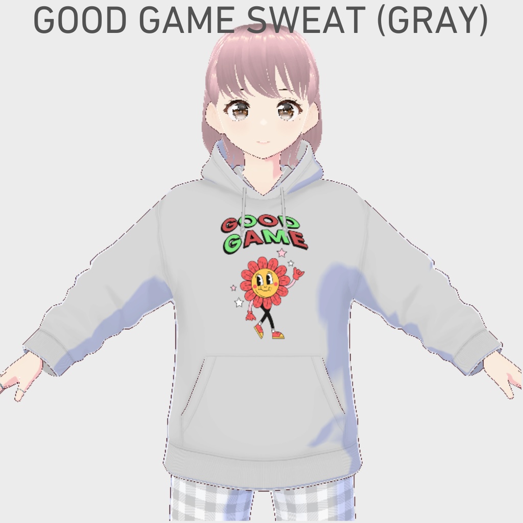 【Vroid衣装トップス】GOOD GAME / NICE TRY SWEAT<無料free>