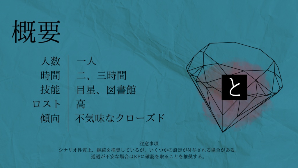 CoC7th 【ガーネットと二畳半】SPLL:E192197