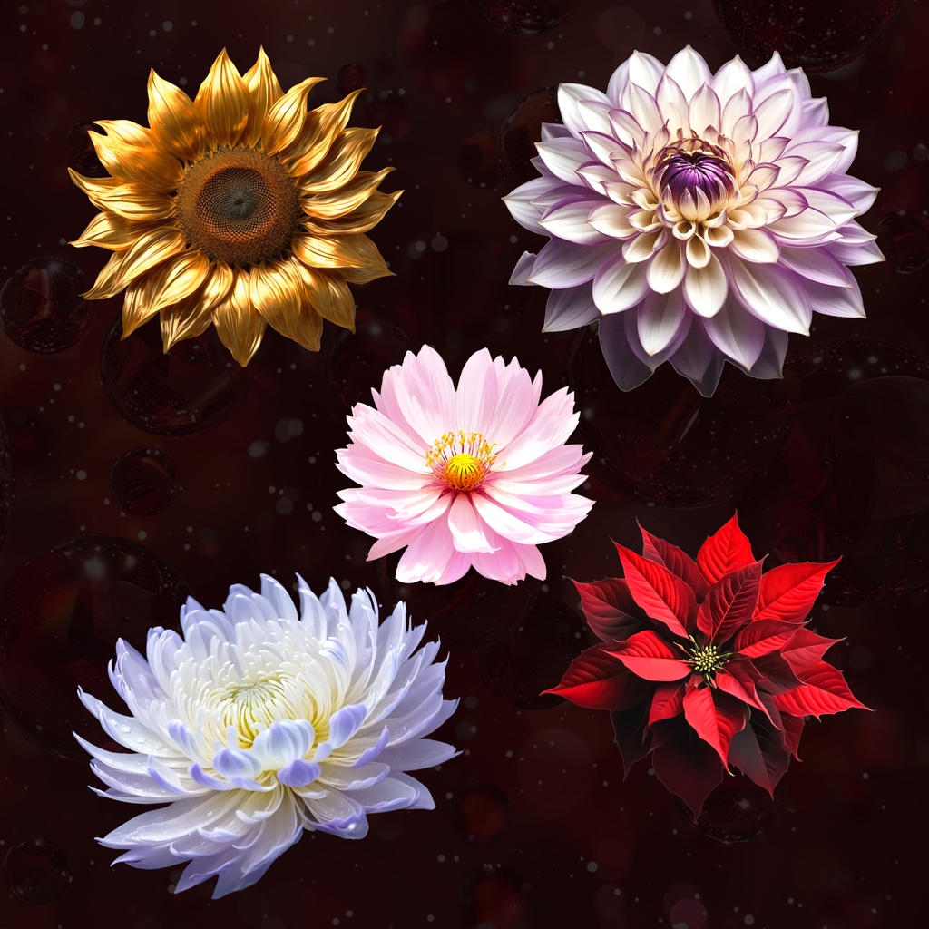 【商用利用可】Birth Month Collection|12 Birth Flower Icons|誕生花PNG素材集