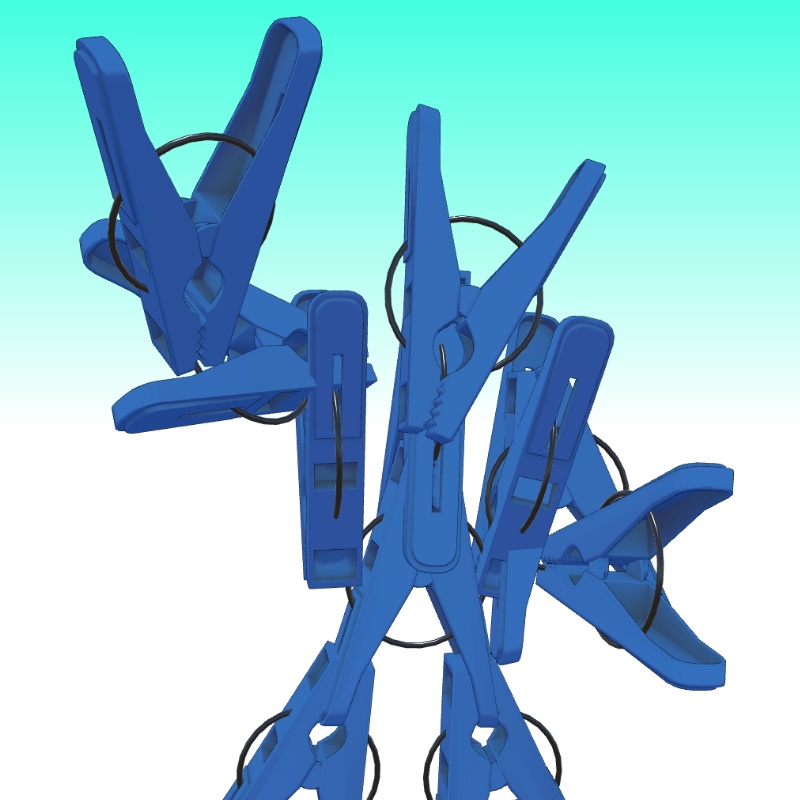 オリジナル3Dモデル「洗濯バサミロボ ZettaⅡ(ゼッタツー)」