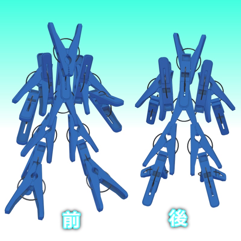 オリジナル3Dモデル「洗濯バサミロボ ZettaⅡ(ゼッタツー)」