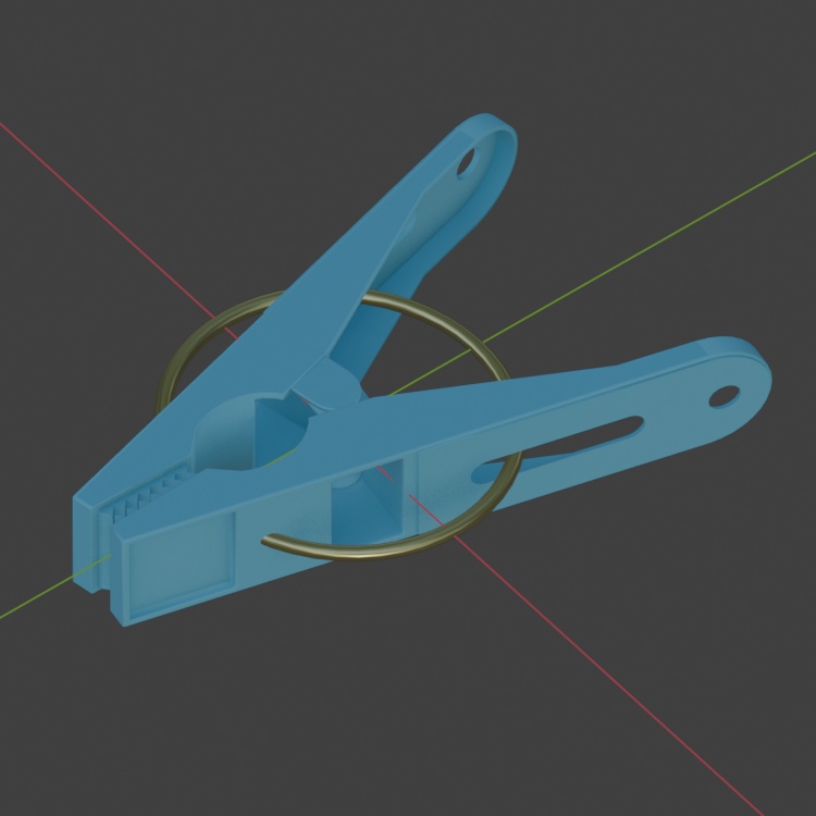 洗濯バサミの3Dモデル