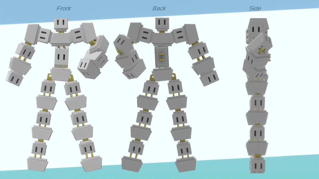 オリジナル3Dモデル「トリプルタップロボ2」