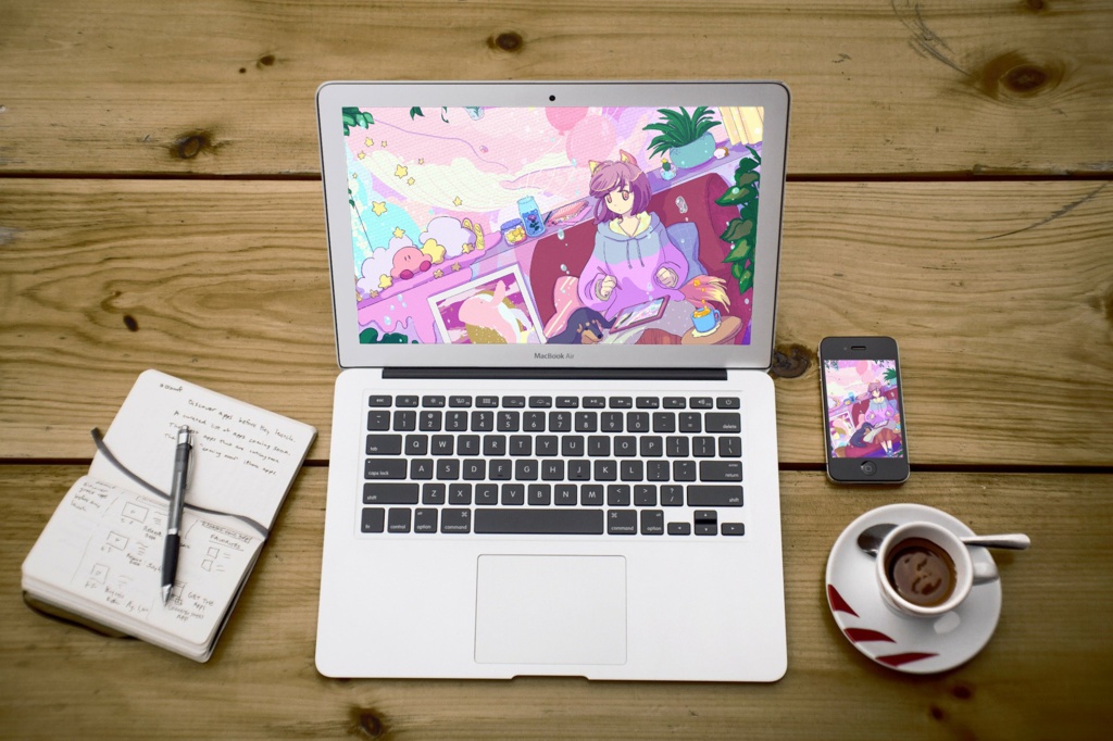 ほんわかポップアート02【iPad等 デジタル壁紙】