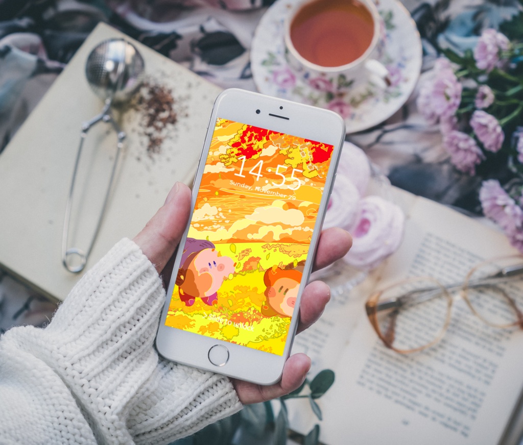 カービィさん03【PC iPad等 デジタル壁紙】