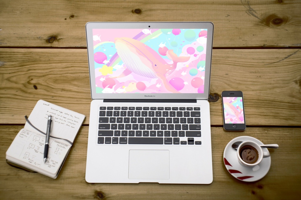 ほんわかポップアート06【PC iPad等 デジタル壁紙、配信用】