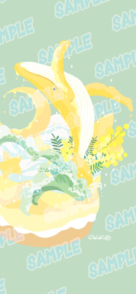 ほんわかポップアート08【PC iPad等 デジタル壁紙、配信用】