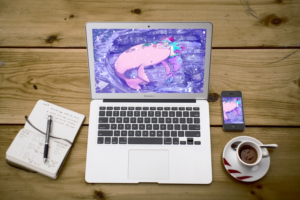 ほんわかポップアート013【PC iPad等 デジタル壁紙、配信用】