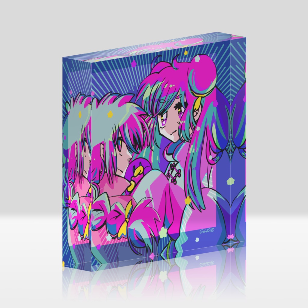 ひきりんご生誕記念絵アクリルブロック