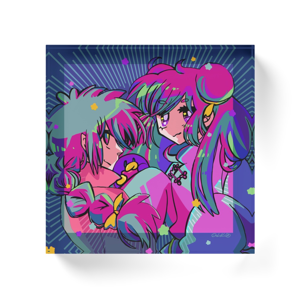 ひきりんご生誕記念絵アクリルブロック