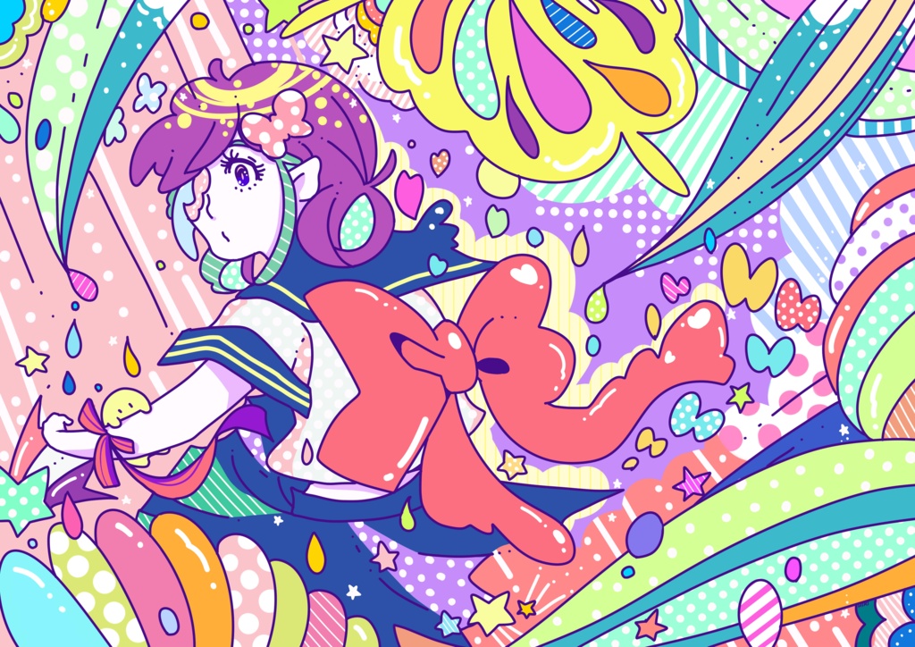 ほんわかポップアート【フリー壁紙】