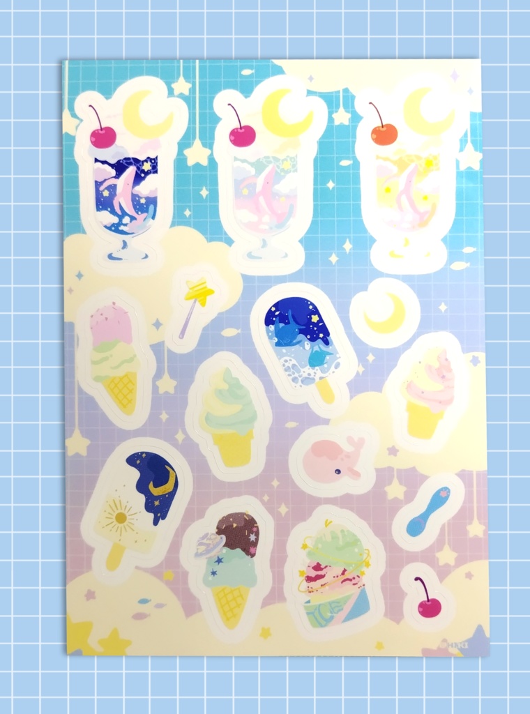 クリアステッカーシート🐳HONWAKA POP ICE