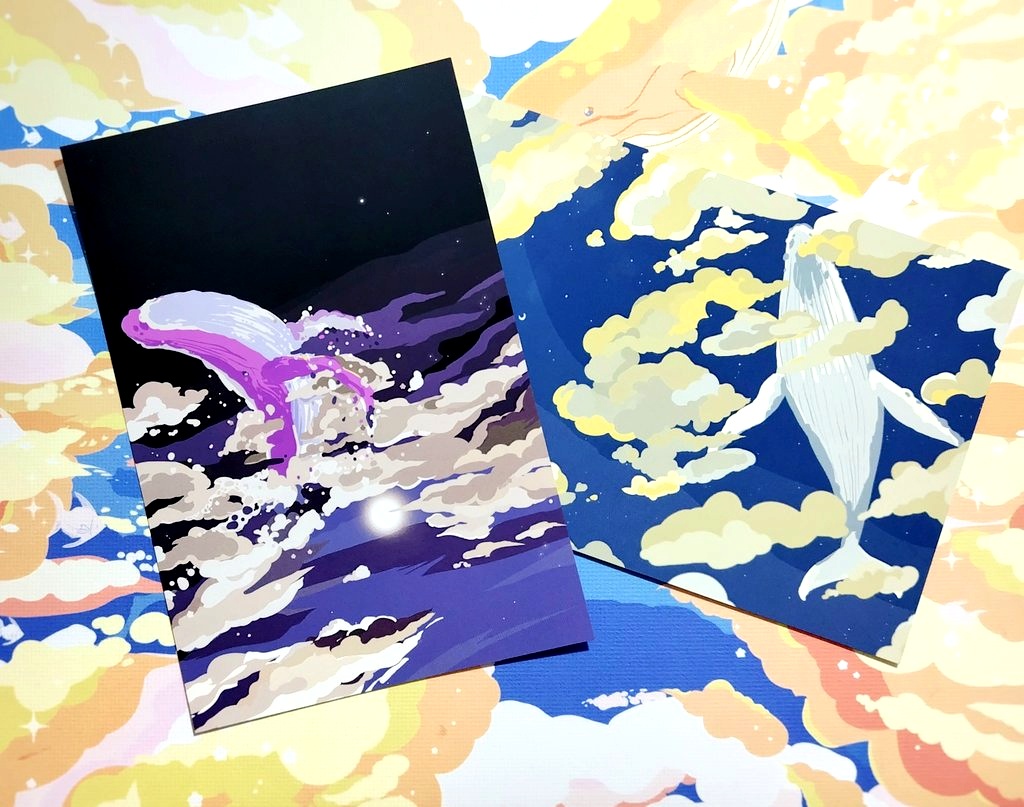 【ばら売り】ポストカード4種🐳