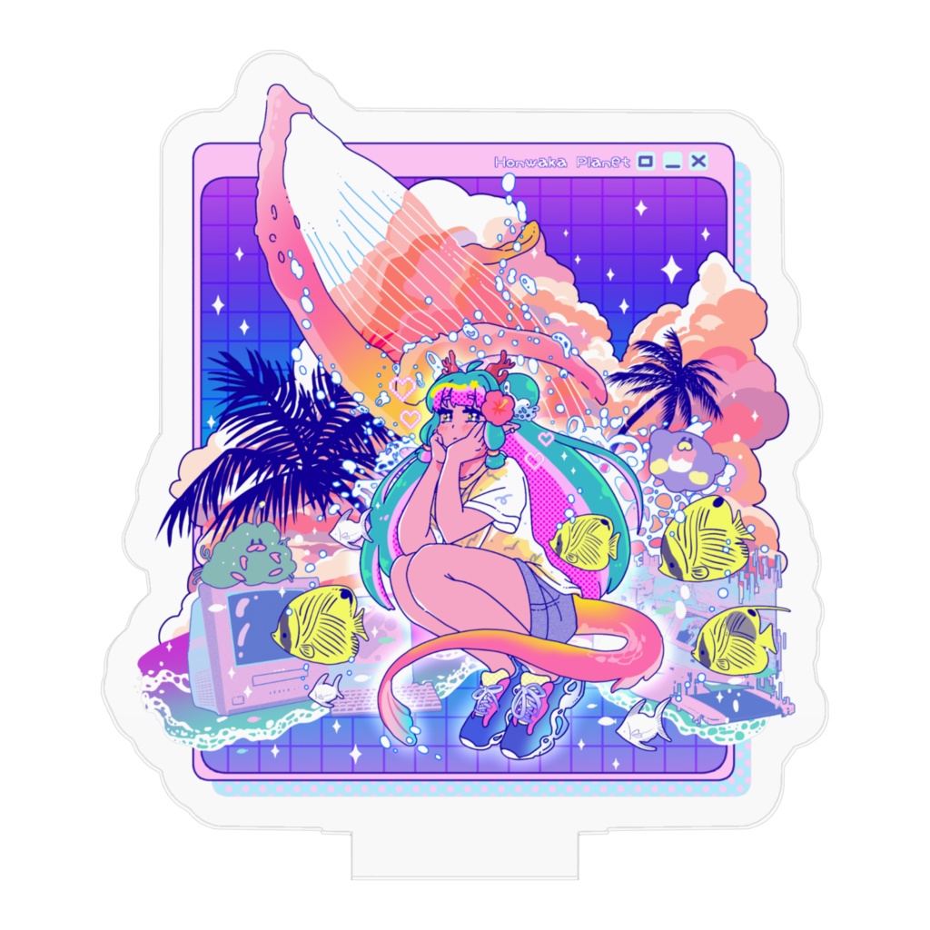 配信5周年記念🌺新ねとちゃんシーサイドアクリルフィギュア🍎【2025】