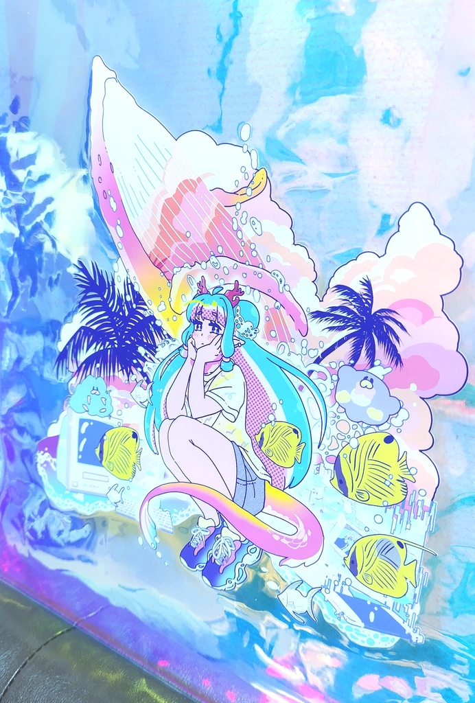 配信5周年記念🌺新ねとちゃんシーサイドPVC オーロラ コンビニエンスバッグ【2025】