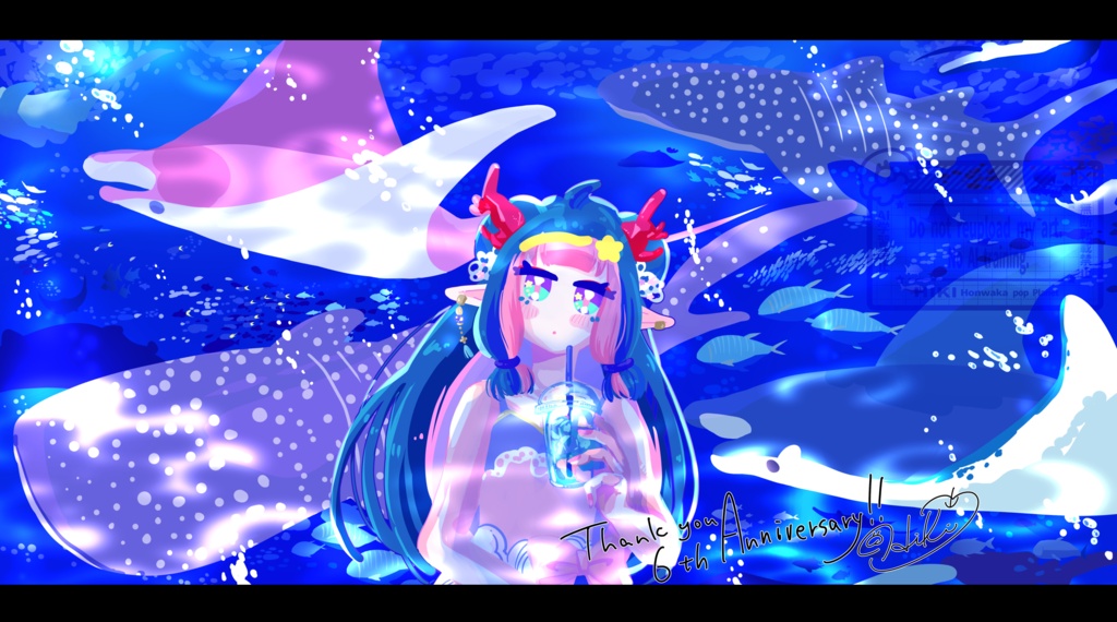NEW【配信6周年記念壁紙】ほんわかポップアート030【無料配布中8/31まで】