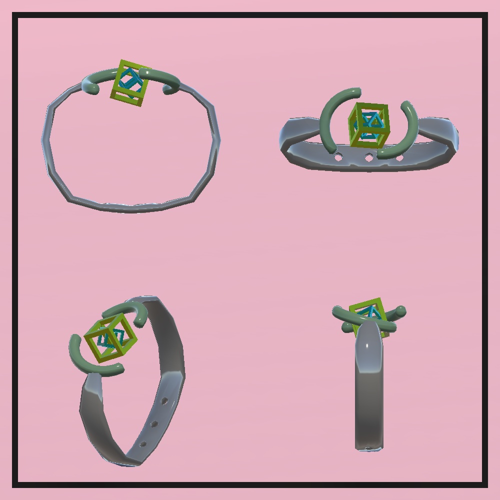 【VRChatアバター用】アニメーション付きブレスレット