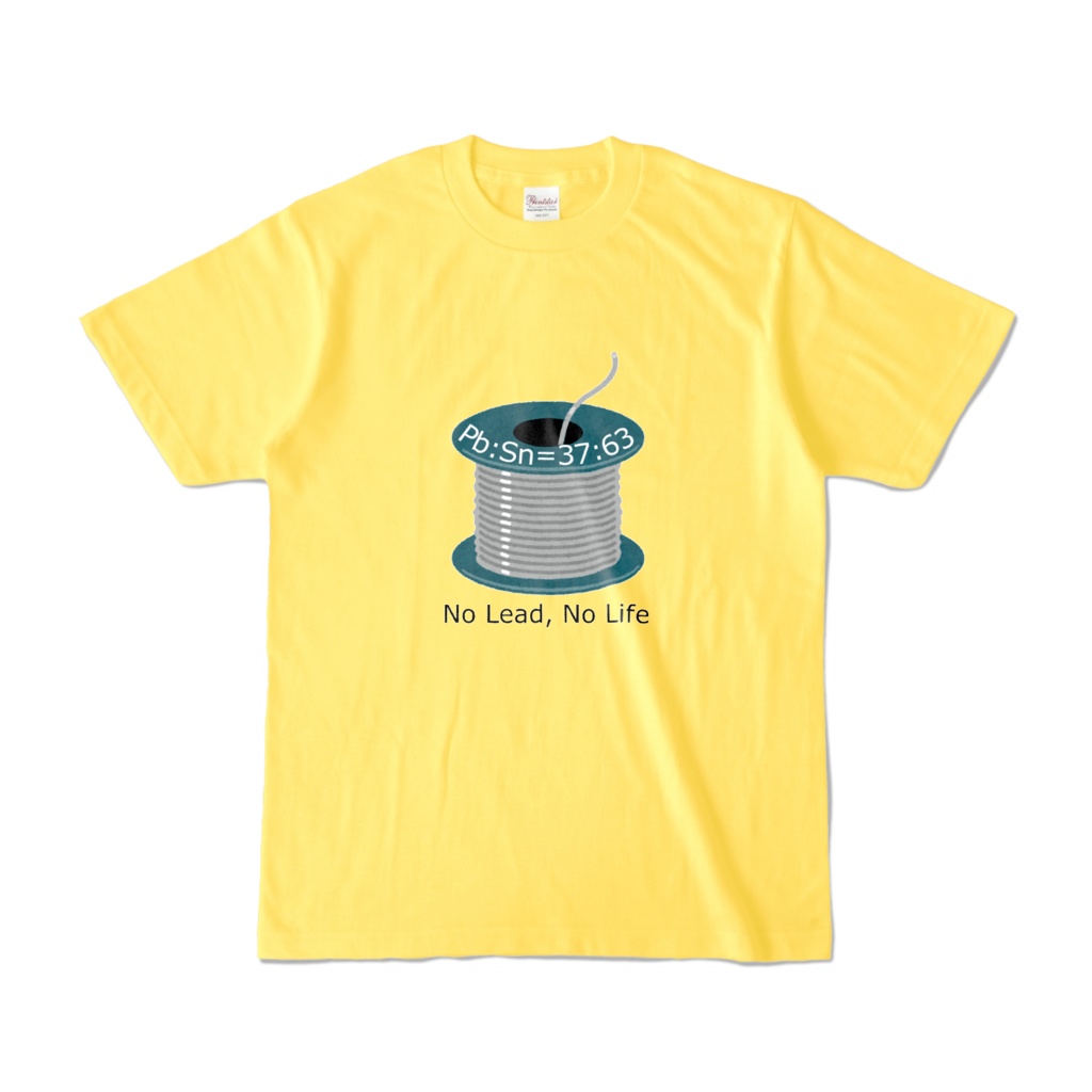 "No Lead, No Life" Tシャツ(黄色)