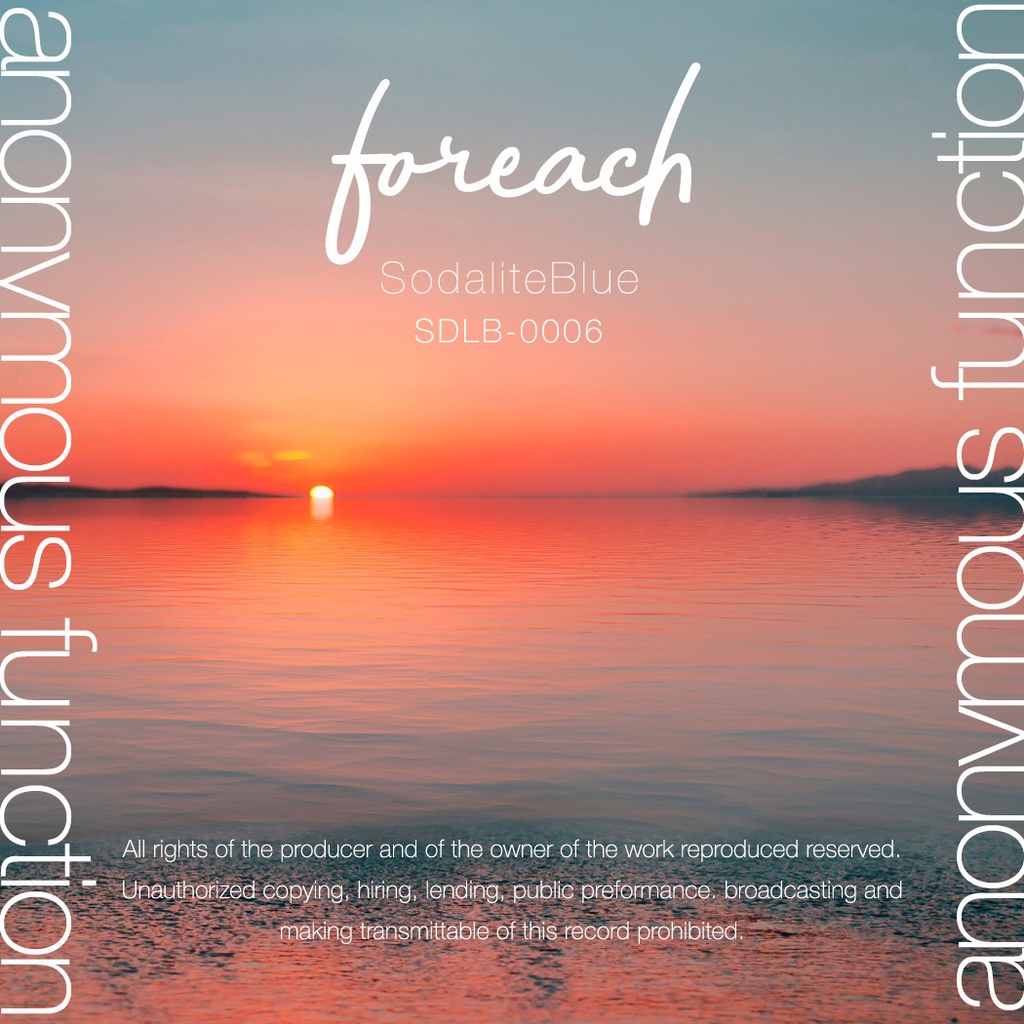 【C105】 anonymous function "foreach" 【SodaliteBule】
