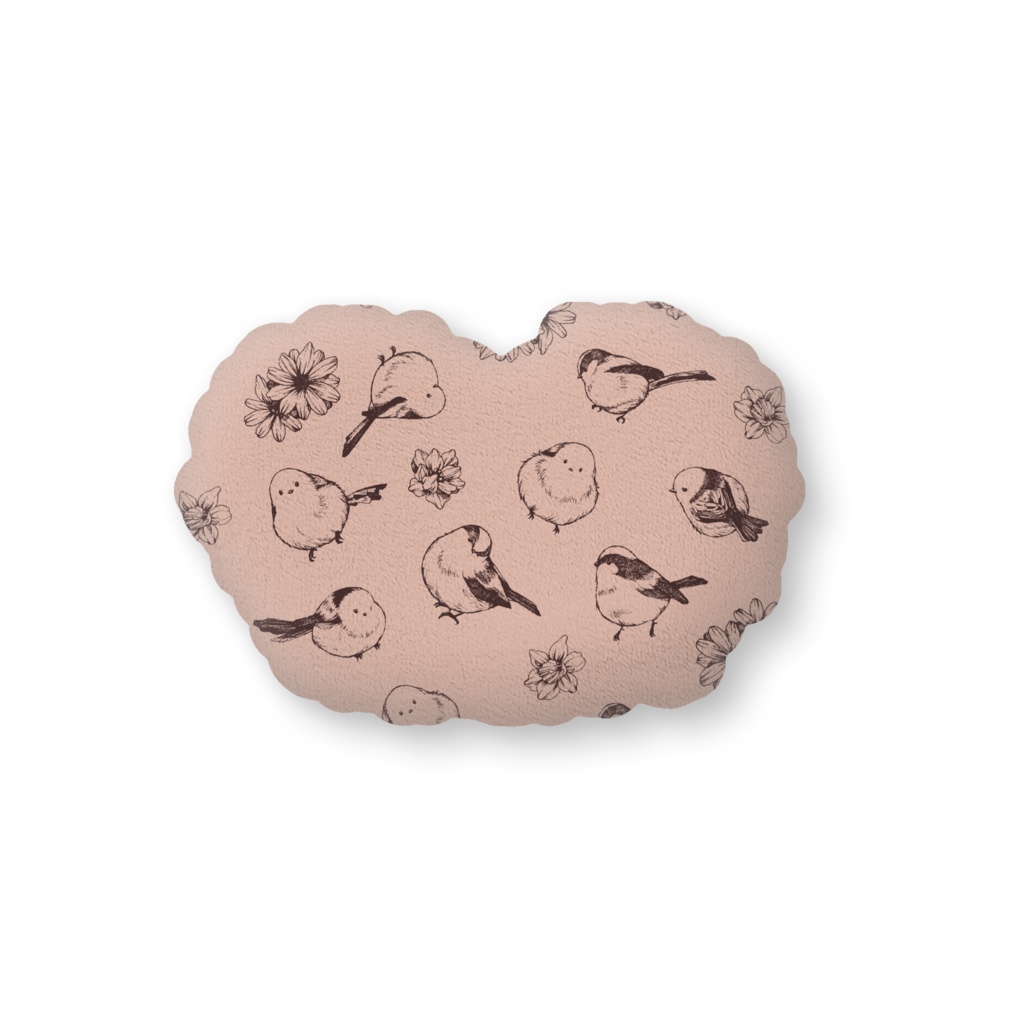 エナガとシマエナガのふかふかクッション