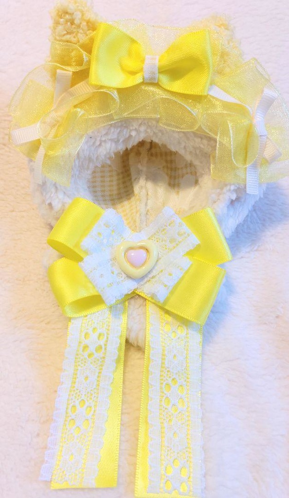 ちびぐるみ用ぬい服 ネコ耳